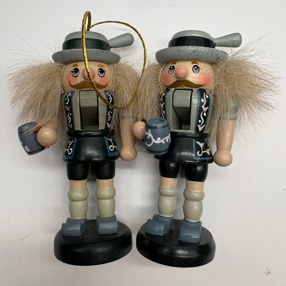 Zims Heirloom Collectibles Wooden Nutcracker Christmas Ornaments Set of 10